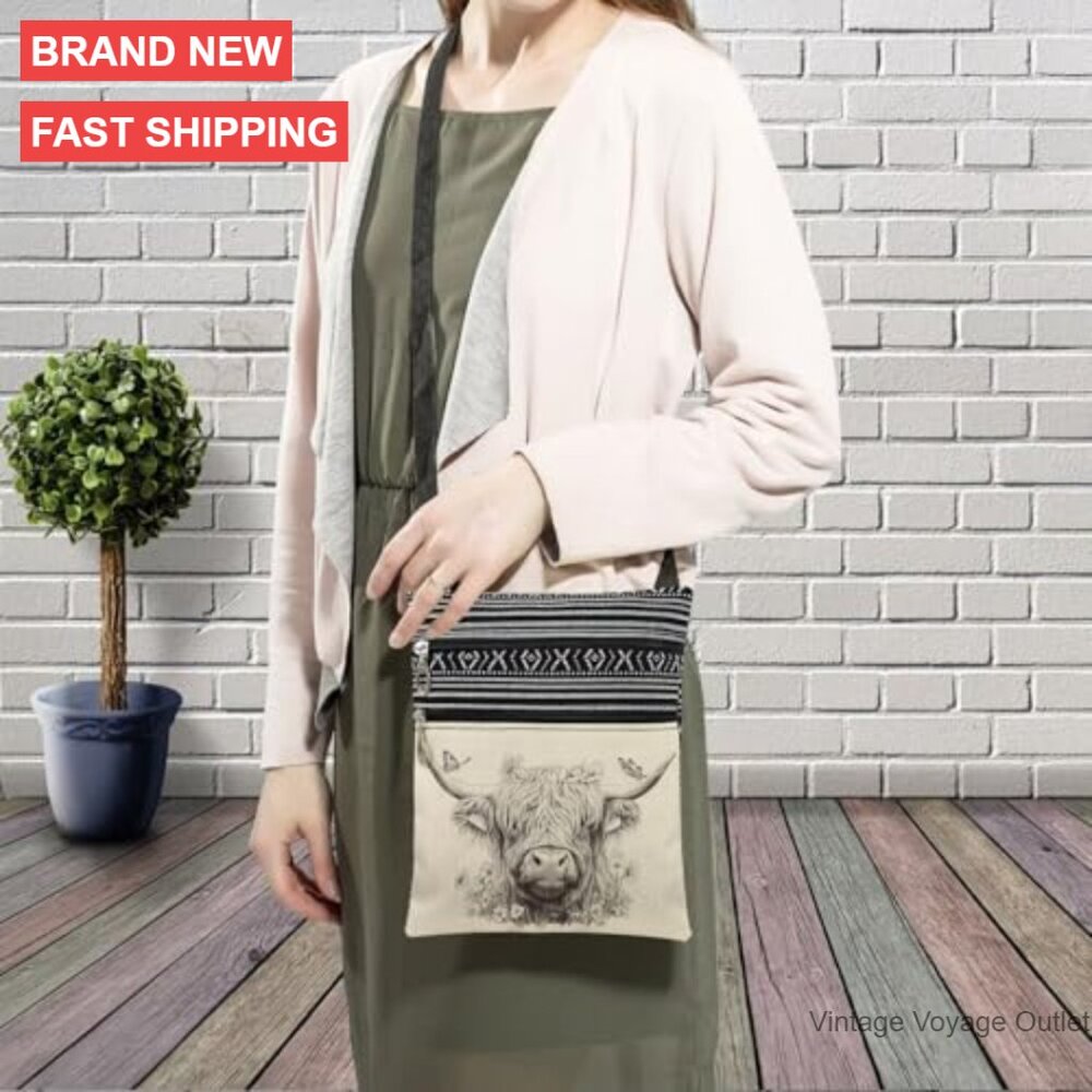 Printed Polyester Crossbody Bag Adjustable Strap … - image 2